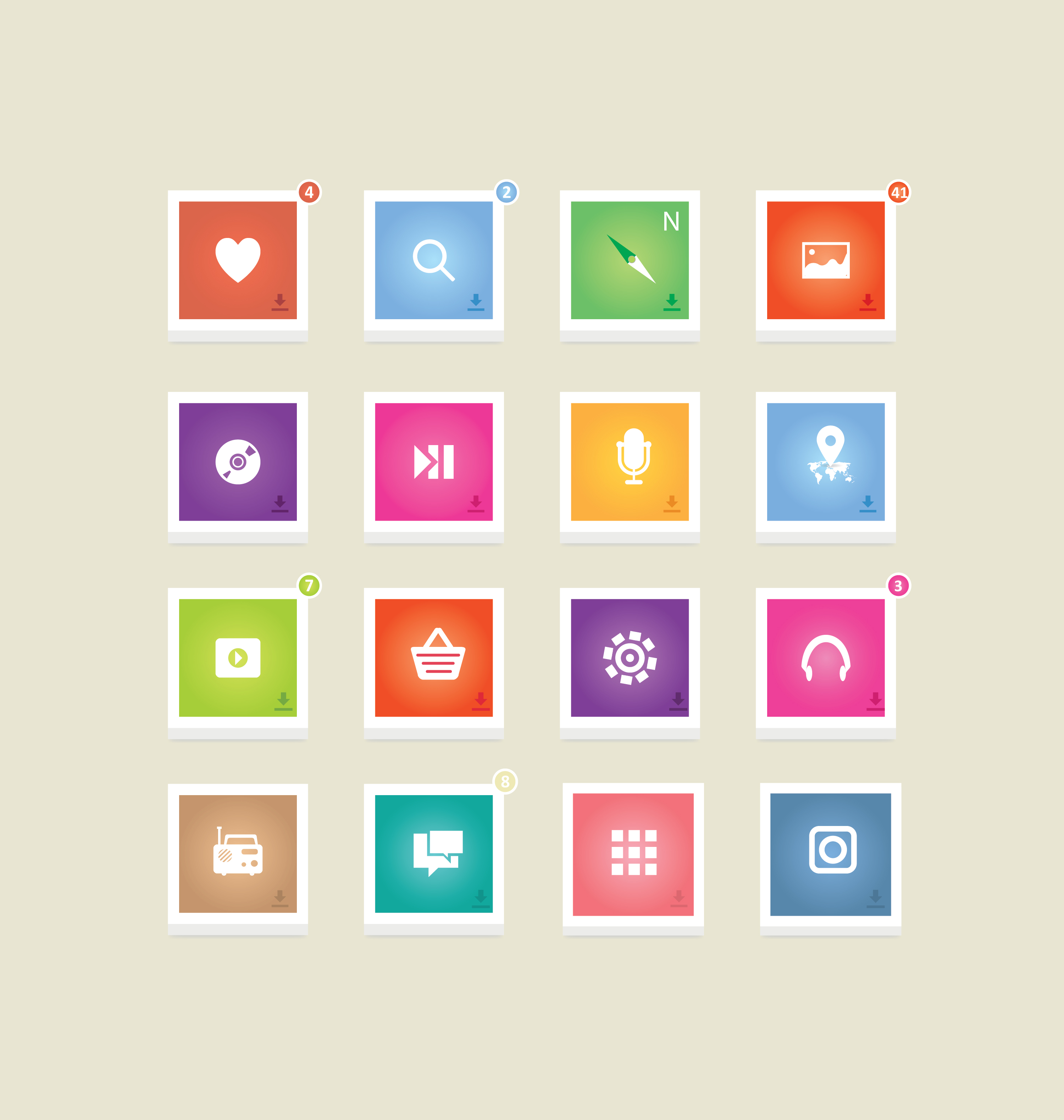 colorful 3D Icons