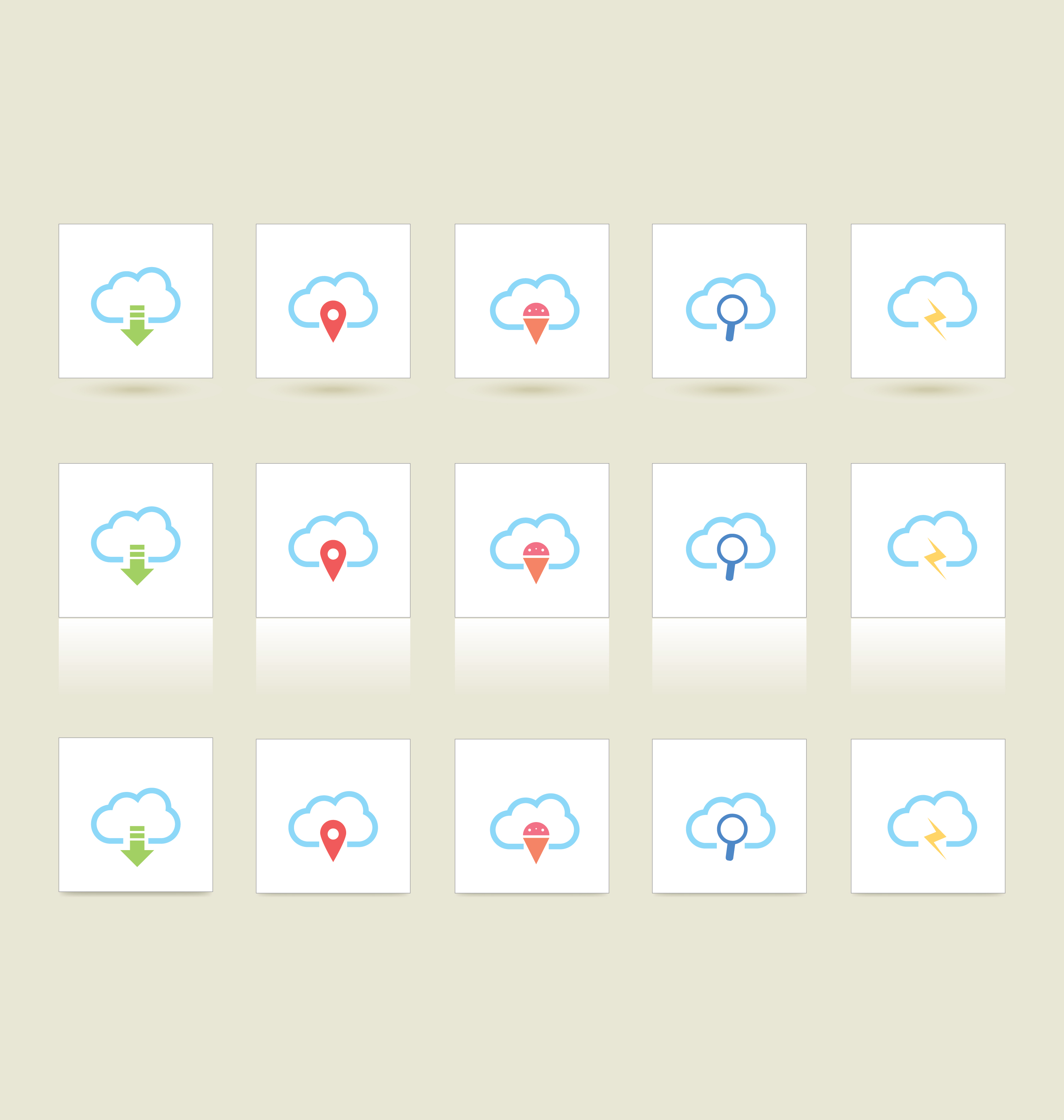 cloud 3 styles icons 1