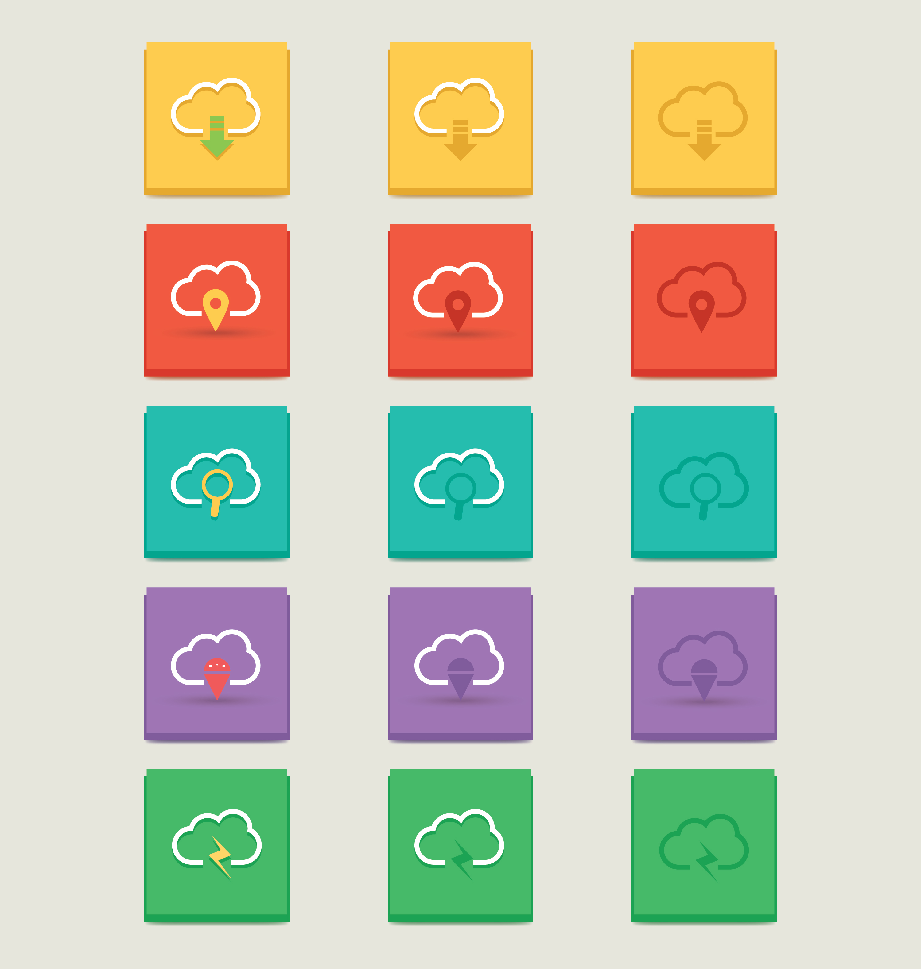 cloud 3 styles icons 2