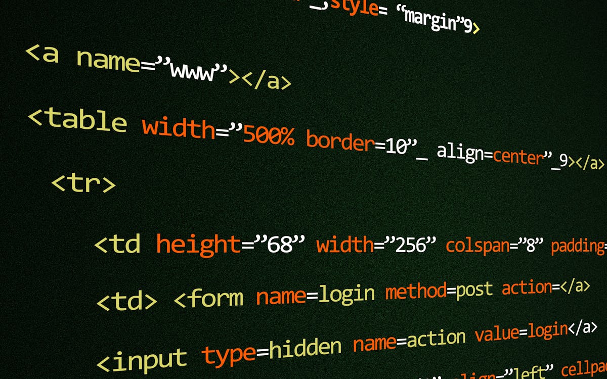 Close-up of HTML and CSS code on a computer screen — markup-parsing context for an SVG security article (photo: Pixabay / Pexels)