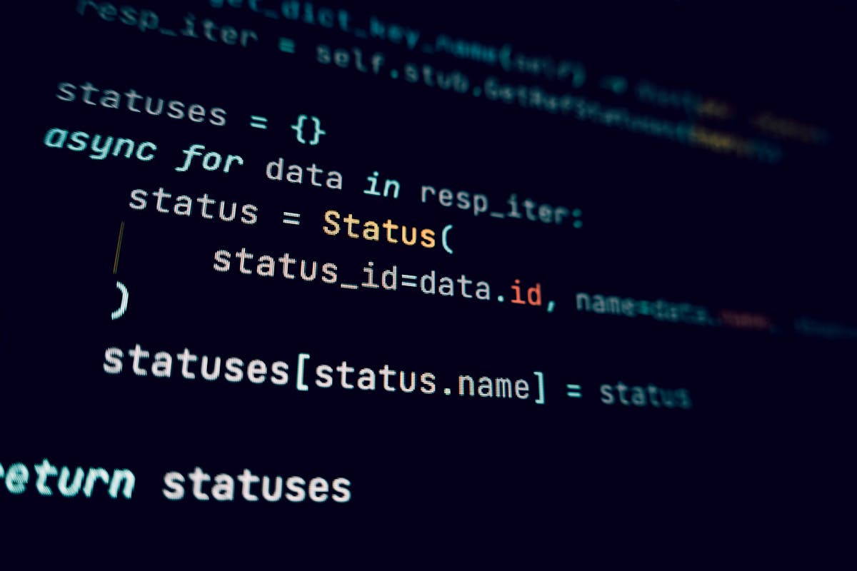 Code on a dark editor screen — photo by technobulka on Pexels